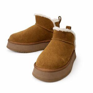 Koolaburra by UGG Women's Koola Ultra Mini Chestnut Platform Boots, 8